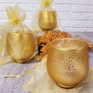 Gold Mercury Glass Votives